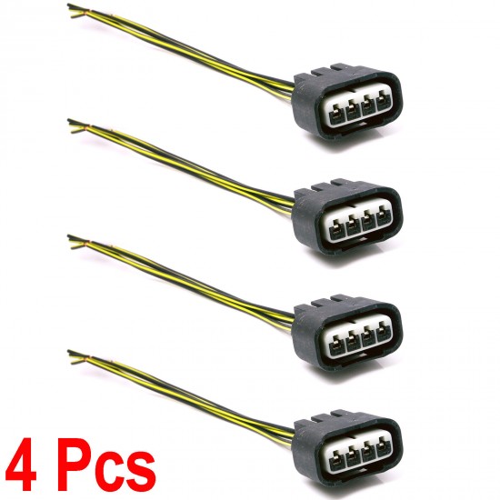 4 x New Ignition Coil Female Connector Plug Harness For 2005-2010 Scion tC 2.4L