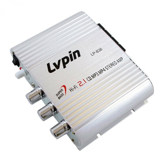 New Lvpin Mini Hi-Fi Stereo Amplifier Amp Radio MP3 200W 12V