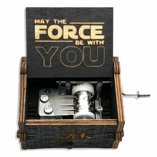 Star Wars Main Title theme     engraved handmade wooden music box     US SHIP