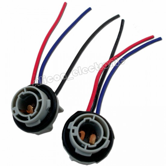 2X 1157 2057 2357 Socket Adapter Harness Wiring For Turn Signal Light Bulb