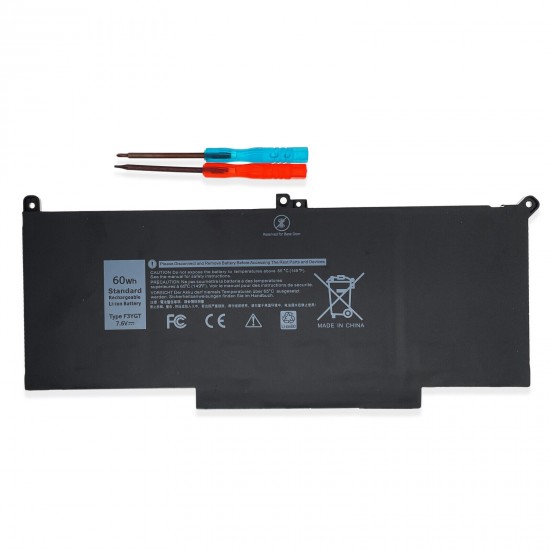 Battery for Dell Latitude 14 Series 7000 7480 7490 Laptop F3YGT DM3WC 0DM3WC