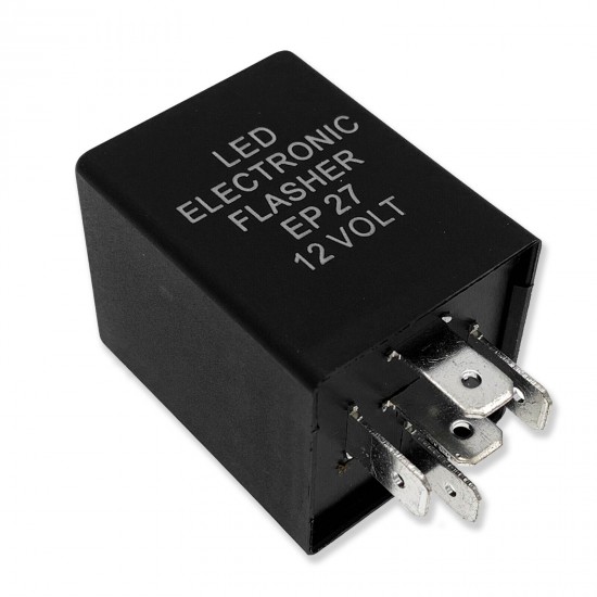 12V 5-Pin LED Flasher Relay Fits for EP27 FL27 LED Turn Signal Lamps Hyper Flash