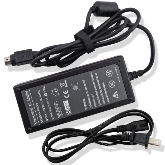 12V 5A Replacement AC Adapter Power Supply for Sanyo JS-12050-2C LCD TV Monitor