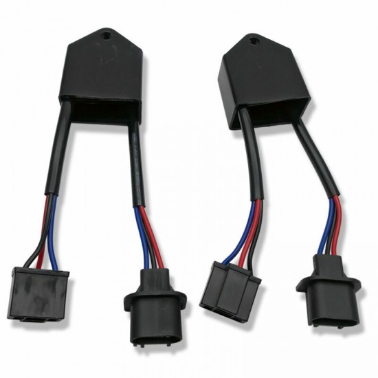 2x H4 to H13 Anti-Flicker Decoder Kit For Jeep Wrangler JK Round LED Headlight