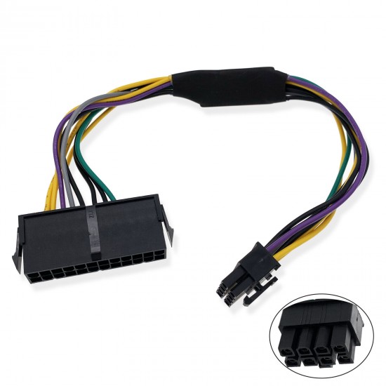 For Dell Precision T1700 Optiplex 24-Pin to 8-Pin ATX Power Supply Adapter Cable