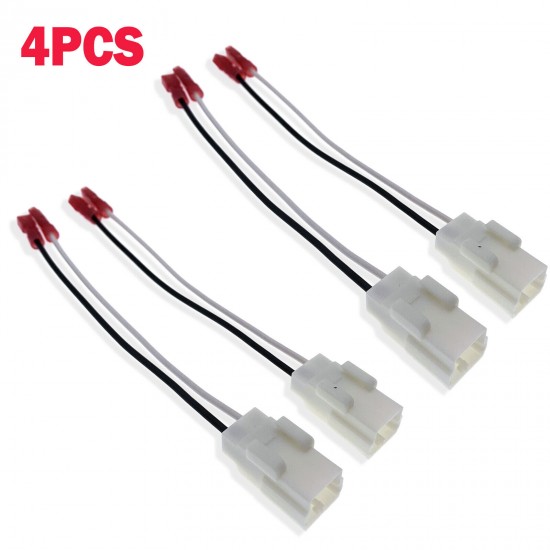 4x Speaker Wiring Harness Adapter Connector for Chrysler / Dodge / RAM 1990-Up