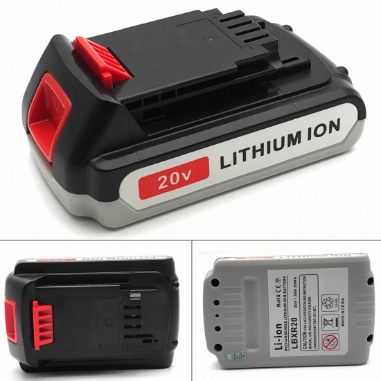 LBXR20 20V MAX Matrix Lithium Ion Battery For Black & Decker LCS1620 LDX220 1.5A
