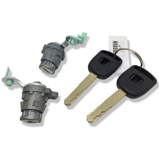 Left & Right Door Lock Cylinder w/ 2 Keys For 2003-2005 Honda Civic 1.3L 1.7L