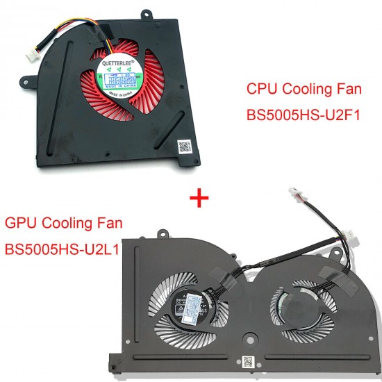 CPU + GPU Cooling Fan for MSI Stealth Pro GS63 GS63VR GS73 GS73VR 6RF 7RF