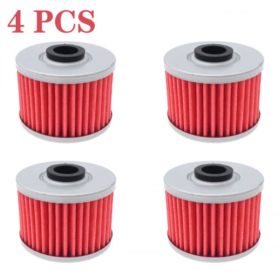 4 Pack Fit for HF113 Oil Filter Honda TRX Rancher Foreman FourTrax ATC