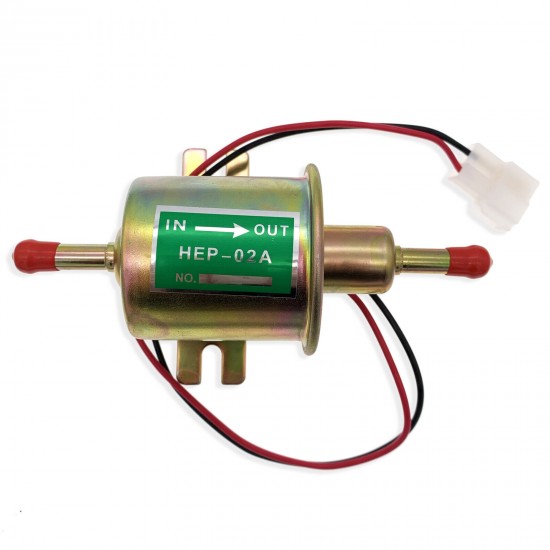 12V Universal 2.5-4 PSI Gas Diesel Inline Low Pressure Electric Fuel Pump HEP02A