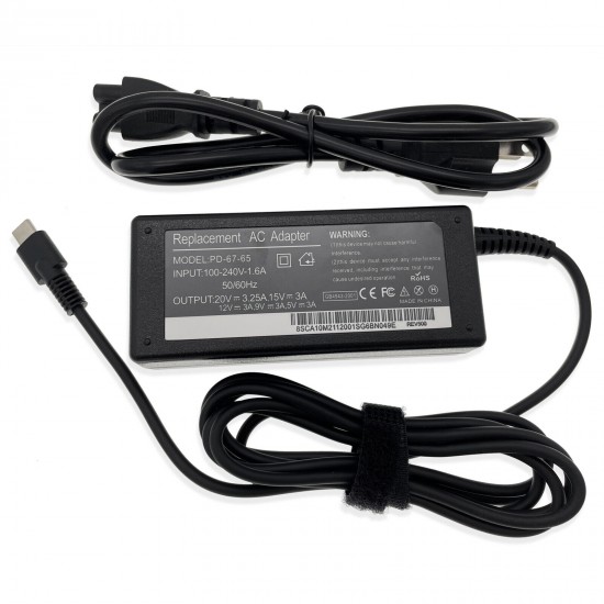 AC Adapter Charger For Samsung Galaxy Book2 360 NP730QED Laptop 65W Power Cord
